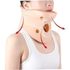 Mobestech 2pcs Adjustable Split-type Neck Support Brace Breathable Cervical Collar Comfortable Neck Fixing Tool for Lightweight Hollow Design for Daily Use