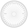 Graphoplex gx120d Full Circle Protractor Clear
