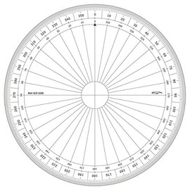 Graphoplex gx120d Full Circle Protractor Clear