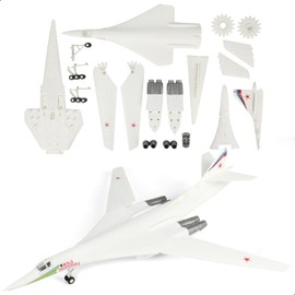 1:100 Scale TU-160 Boomber Quick Assembly Model Kit, Plastic TU-160 Fun Toy Airplane Assembly Model with Stand Kids Gift Suitable