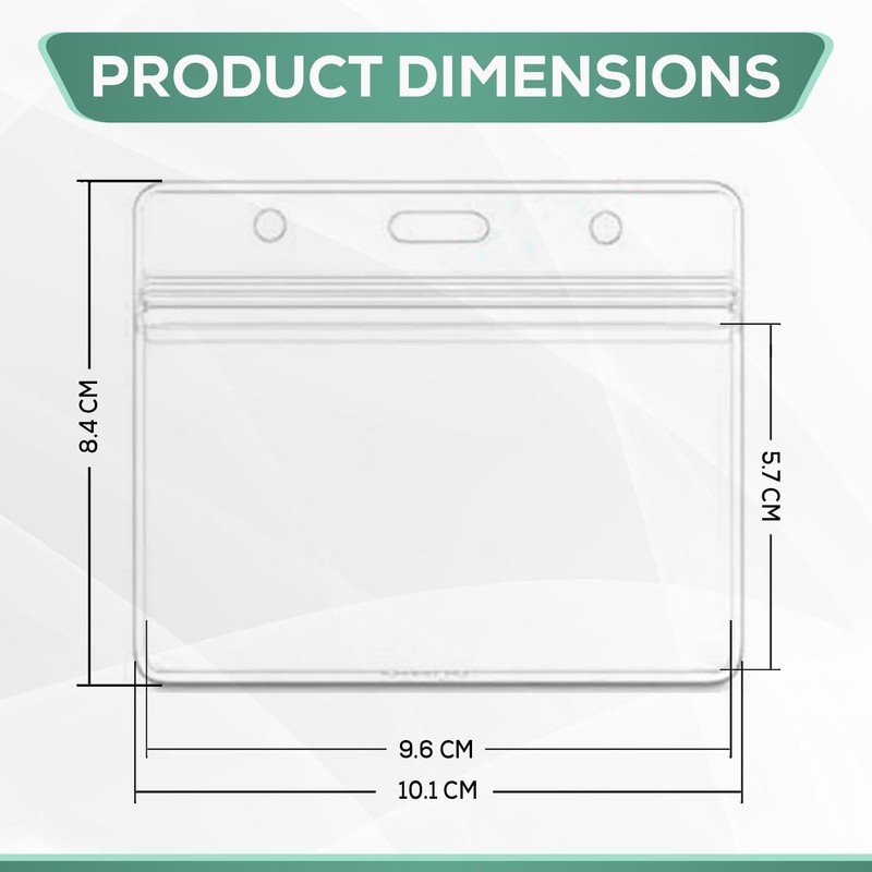 50pcs Flowing ID Card Holders – 50 Badge Holder Pack