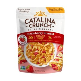 Catalina Crunch Protein Cereal - Breakfast Cereal with 10g of Protein, No Added Sugar - Gluten Free - Strawberry Strudel - 8 oz Bag (Pack of 1)
