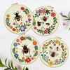 FREEBLOSS 4 Set 8'' Beginners Embroidery Kit Plants and Bees