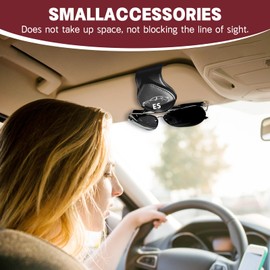 Car Sunglass Holder Clip Compatible with Lexus ES 350 300h 250 F Sport Interior Accessories Organizer Eyeglass Hanger Visor Ticket Card Decor Sunglasses Holders Eyeglasses Magnetic Gifts (Black)