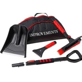 Improvements Heavy Duty Improvement 4 in 1 Snow Brush, Shovel & Ice Scraper with Carrying Bag