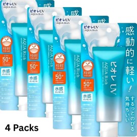 Bioré UV KAO Biore UV 4 PACK Aqua Rich Watery Sunscreen 70g SPF50+/PA++++