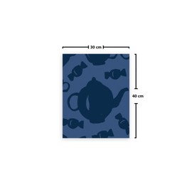 Le Jardin du Lin Bedruckte Baumwoll Taschen mit Kordelzug, Einkaufstasche, Beutel, Stoffsack, Stofftasche, Gemüsesack, Wiederverwendbare, Umweltfreundlich, Mehrzweck, Faltbar, Größe: 30x40 Cm