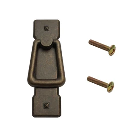 HARMAC HOUSE Vintage Drop Handles 2 Pack Antique Bronze Door Ring Pull Handles Kitchen Cabinet Cupboard Chest of Drawer Vintage Bronze Drop Ring Pull Handles (2)