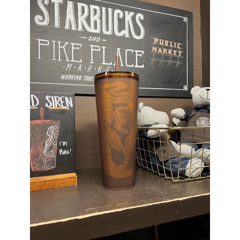 NEW Starbucks Soft Touch Amber Siren Tumbler