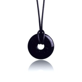 Doughnut pendant. Tourmaline