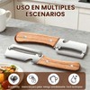 Pelador de Verduras Multifuncional Para Cocina, Con Mango de Madera