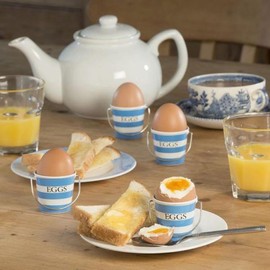 Blue & White Egg Cup Pails Set 4