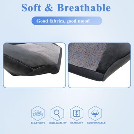 NLQR Front Driver Side Bottom Replacement Cloth Seat Cover Dark Gray 69D Compatible with Chevy Silverado LS LT Z71 SS 2003 2004 2005 2006