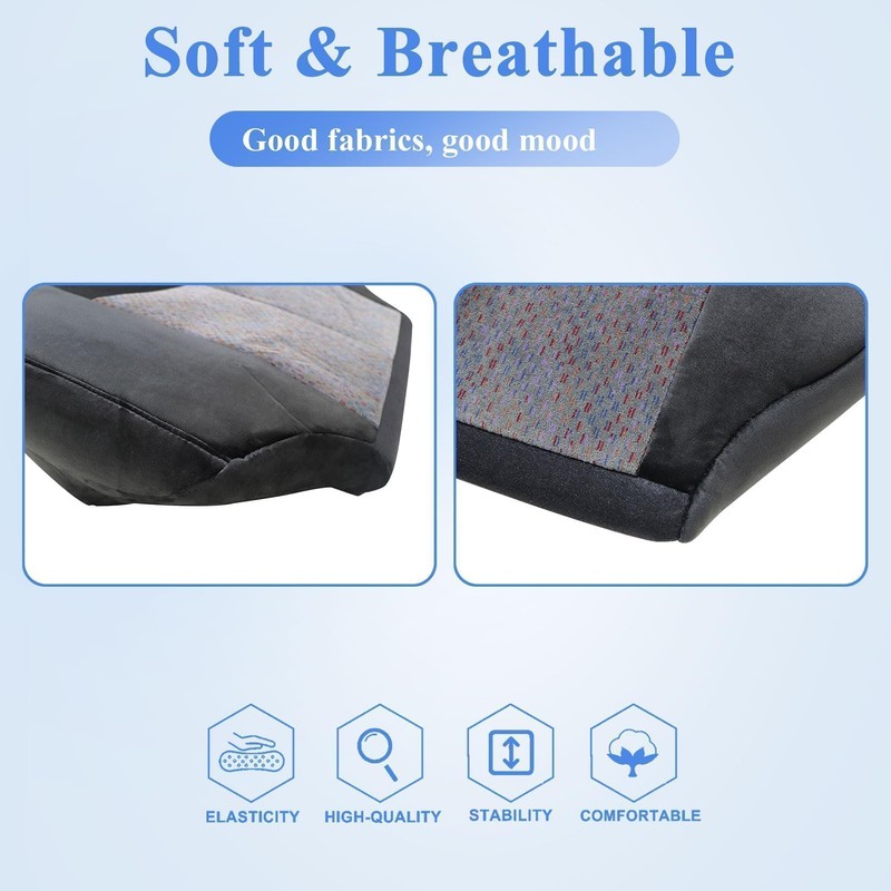 NLQR Front Driver Side Bottom Replacement Cloth Seat Cover Dark
