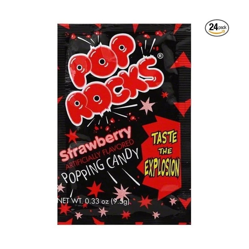 Pop Rocks Strawberry Popping Candy - 0.33 oz 24 Count