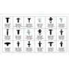 Swordfish 60210-415pc Auto Body Retainer Fastener Clip Assortment Compatible with