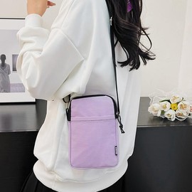 Ailiyumo Women's Smartphone Pouch, Lightweight, Pochette, Diagonal, Cute, Shoulder Bag, Small, Vertical, Simple, purple