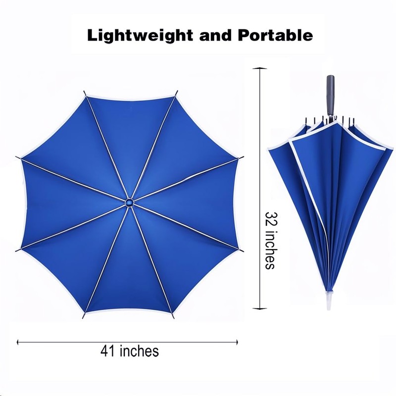 Auto-Open Light Up LED Rain Umbrella,32" Handheld Sun Wind Umbrella