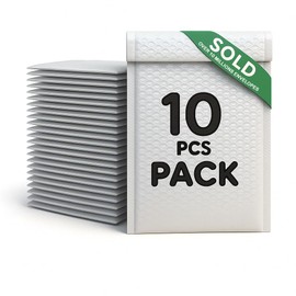 Bubble Mailers, 6 x 10 inches, Small Business Shipping Supplies, Pack of 10 for Jewelry