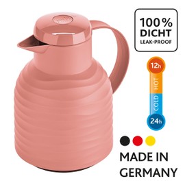 Emsa Samba N4010700 Insulated jug, Plastic Glass, 1 Liter, Wave Coral