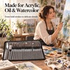 24-Brush Artist Paint Brush Set with Palette Knife & Storage