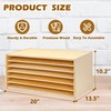 PROLEE Construction Paper Organizer 20" x 13.5", Solid Wood 6