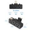 FiiMan 3 Outlet Wall Adapter, UL Listed 3-Prong Grounded 180