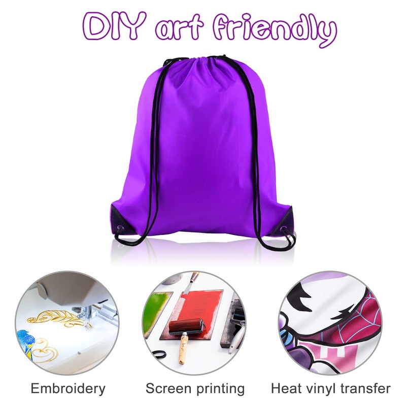 KUUQA 2Pcs Drawstring Backpack Bags Sports Cinch Sack String Backpack