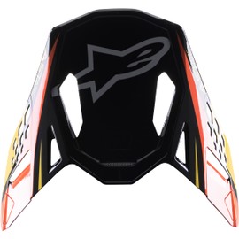 Alpinestars S-M10 Carbon Meta2 Visor Black/Yellow/Orange Glossy (8981122-1549-OS)