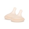 Suavinex Zero.Zero Dense Flow Asymmetrical Silicone Nipple, 2 Pack (6m+),