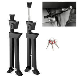 Brake Pedal Lock, Car Anti Theft Device, Heavy-Duty Retractable Car Theft Prevention Device, Universal Car Clutch Pedal Lock for Car Truck SUV Van Security with 3 Keys