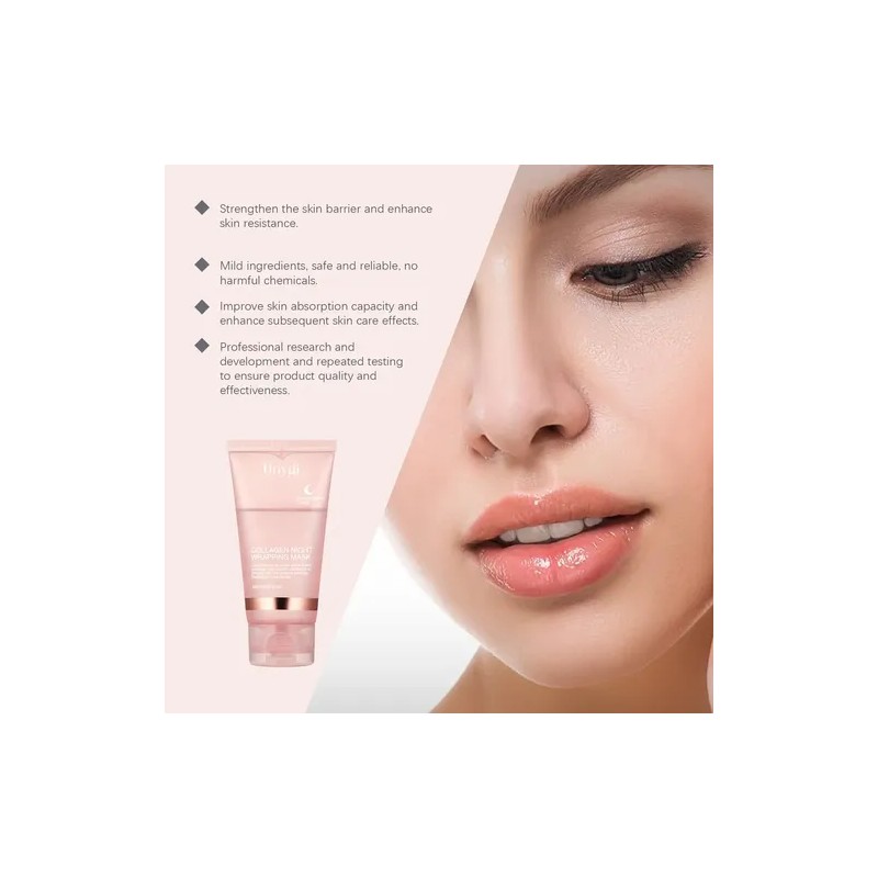 Mascarilla Envolvente Nocturna De Colágeno Máscara Exfolian 2pz