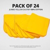 Milosc Pack of 24 100% Cotton Cleaning Cloth Jumbo Yellow