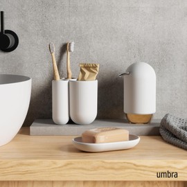 Umbra Touch Sujetador para Cepillo de Dientes, Blanco White