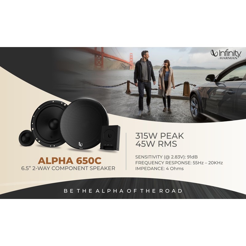 Infinity Alpha 650C 6.5 inch Two-Way Component Car Speaker Peak