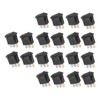 20Pcs 12V Round Rocker Switch LED Light 3 Pin 2