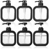 Acellegic 6 Pack Black Hand Soap Dispenser, 10 oz Modern