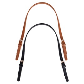 CHSZSH 2 Handbag Shoulder Straps, Handbag Handles, Bag Handles, Leather Bag Handles, Bag Handles, Removable Replacement Straps for Handbag Accessories, Replacement Handle Handbags, black