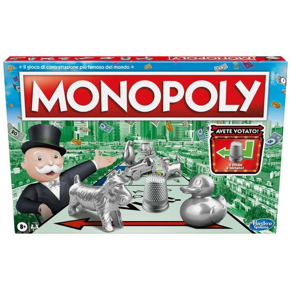 Hasbro Monopoly Classic Board Game for Families and Children, Ages 8 and up, Multicoloured