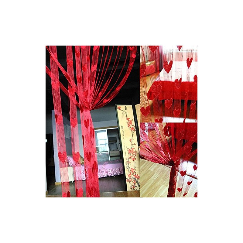 Crazy Sutra Polyester Blend Set of Love Heart Shape Curtain