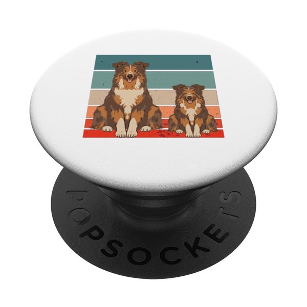 Collie dogs side by side friendly intelligent animal pair PopSockets