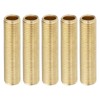PATIKIL 1/4IP Standard Thread Brass Lamp Pipe Nipple, 5 Pcs