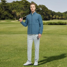 Rouen Softshell Jacket Men Fleece Lined Full Zip Casual Warm Windbreaker Spring Fall Golf Mens Winter Jacket Coats