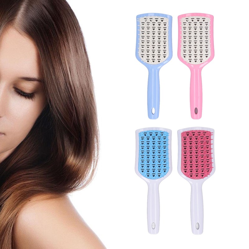4pcs Hair Detangling Brush Hollow Out Curved Vented Hair Styling