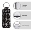 SEANATIVE Goth Lipstick Keychain Holder for Women Dancing Skull Chapstick
