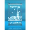 VIP-LASER 3D Glass Cube Hamburg I Michel
