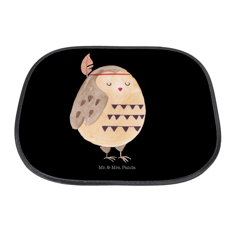 Mr. & Mrs. Panda Car Sun Shade Owl Feather Decoration