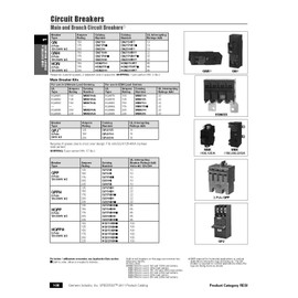 SIEMENS MBK100A 100-Amp Main Circuit Breaker for Use in Ultimate Type Load Centers, As Shown in The Image