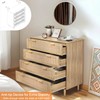 Finnhomy 4 Drawer Dresser for Bedroom 35.43” Wide Wooden Bedroom