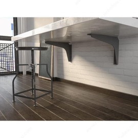 One Pair BuiltTough 1,450 LB. Weight Capacity Universal Reversible Premium Super-Duty Commercial Workstation Wall Brackets with Installation Screws and Bit, Made in USA (12" X 8")